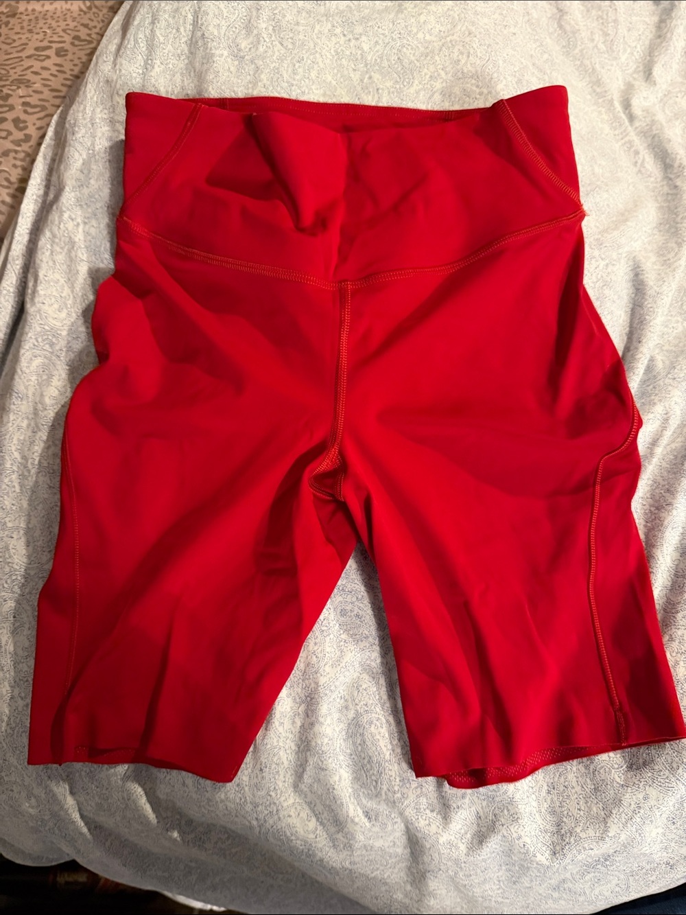 lululemon athletica Red High-Rise Bike Shorts